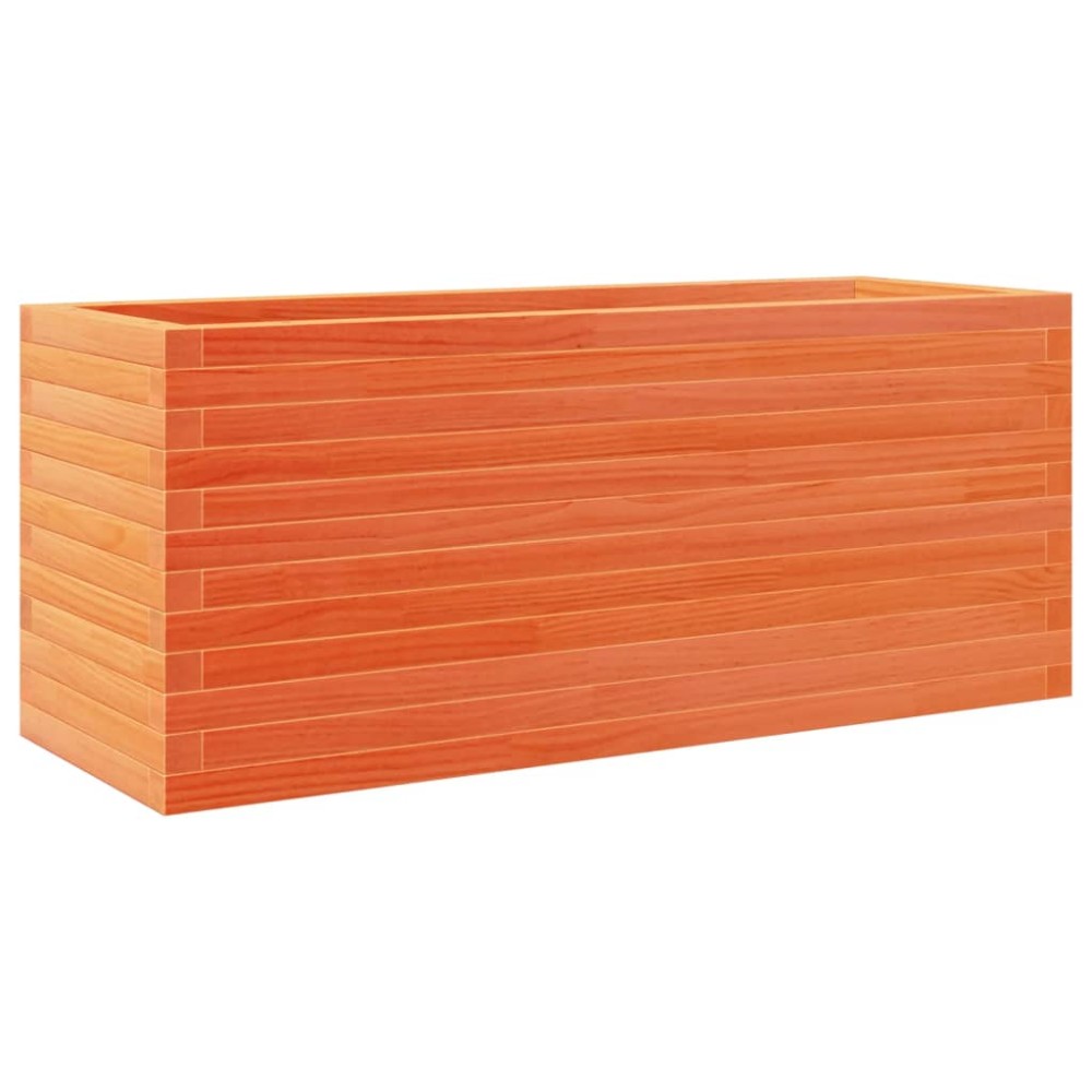 vidaXL Jardinieră grădină, maro ceruit, 110x40x46 cm, lemn masiv pin