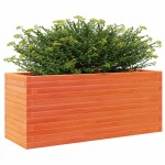 vidaXL Jardinieră grădină, maro ceruit, 110x40x46 cm, lemn masiv pin vidaXL Jardinieră grădină, maro ceruit, 110x40x46 cm, lemn masiv pin