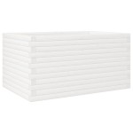 vidaXL Jardinieră de grădină, alb, 90x60x46 cm, lemn masiv de pin
