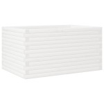 vidaXL Jardinieră de grădină, alb, 90x60x46 cm, lemn masiv de pin