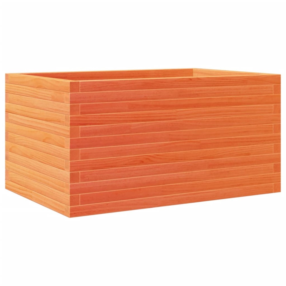 vidaXL Jardinieră de grădină, maro ceruit, 90x60x46 cm, lemn masiv pin