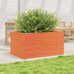 vidaXL Jardinieră de grădină, maro ceruit, 90x60x46 cm, lemn masiv pin vidaXL Jardinieră de grădină, maro ceruit, 90x60x46 cm, lemn masiv pin