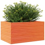 vidaXL Jardinieră de grădină, maro ceruit, 90x60x46 cm, lemn masiv pin vidaXL Jardinieră de grădină, maro ceruit, 90x60x46 cm, lemn masiv pin