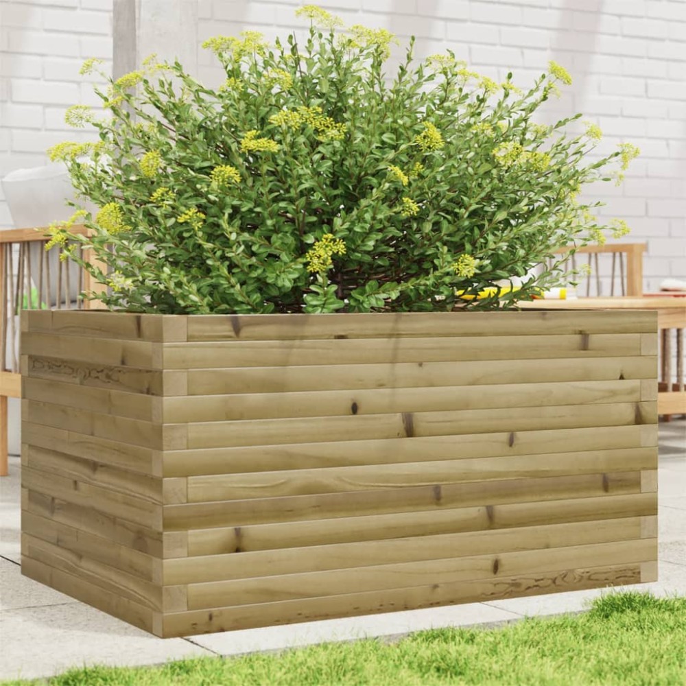 vidaXL Jardinieră de grădină, 90x60x46 cm, lemn de pin impregnat