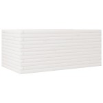 vidaXL Jardinieră de grădină, alb, 110x60x46 cm, lemn masiv de pin