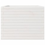 vidaXL Jardinieră de grădină, alb, 110x60x46 cm, lemn masiv de pin