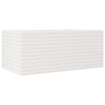 vidaXL Jardinieră de grădină, alb, 110x60x46 cm, lemn masiv de pin