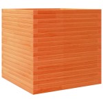 vidaXL Jardinieră grădină, maro ceruit, 70x70x68,5 cm, lemn masiv pin vidaXL Jardinieră grădină, maro ceruit, 70x70x68,5 cm, lemn masiv pin