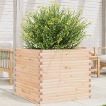 vidaXL Jardinieră de grădină, 80x80x68,5 cm, lemn masiv de pin vidaXL Jardinieră de grădină, 80x80x68,5 cm, lemn masiv de pin