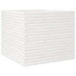 vidaXL Jardinieră de grădină, alb, 80x80x68,5 cm, lemn masiv de pin vidaXL Jardinieră de grădină, alb, 80x80x68,5 cm, lemn masiv de pin