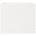 vidaXL Jardinieră de grădină, alb, 80x80x68,5 cm, lemn masiv de pin vidaXL Jardinieră de grădină, alb, 80x80x68,5 cm, lemn masiv de pin