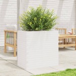 vidaXL Jardinieră de grădină, alb, 70x40x68,5 cm, lemn masiv de pin vidaXL Jardinieră de grădină, alb, 70x40x68,5 cm, lemn masiv de pin