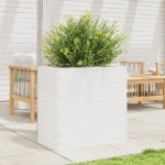 vidaXL Jardinieră de grădină, alb, 70x40x68,5 cm, lemn masiv de pin vidaXL Jardinieră de grădină, alb, 70x40x68,5 cm, lemn masiv de pin