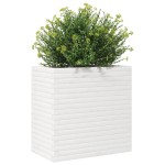 vidaXL Jardinieră de grădină, alb, 70x40x68,5 cm, lemn masiv de pin vidaXL Jardinieră de grădină, alb, 70x40x68,5 cm, lemn masiv de pin