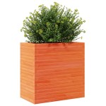 vidaXL Jardinieră grădină, maro ceruit, 70x40x68,5 cm, lemn masiv pin vidaXL Jardinieră grădină, maro ceruit, 70x40x68,5 cm, lemn masiv pin