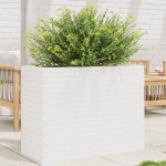vidaXL Jardinieră de grădină, alb, 90x40x68,5 cm, lemn masiv de pin vidaXL Jardinieră de grădină, alb, 90x40x68,5 cm, lemn masiv de pin