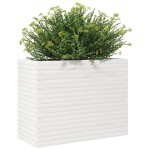 vidaXL Jardinieră de grădină, alb, 90x40x68,5 cm, lemn masiv de pin vidaXL Jardinieră de grădină, alb, 90x40x68,5 cm, lemn masiv de pin