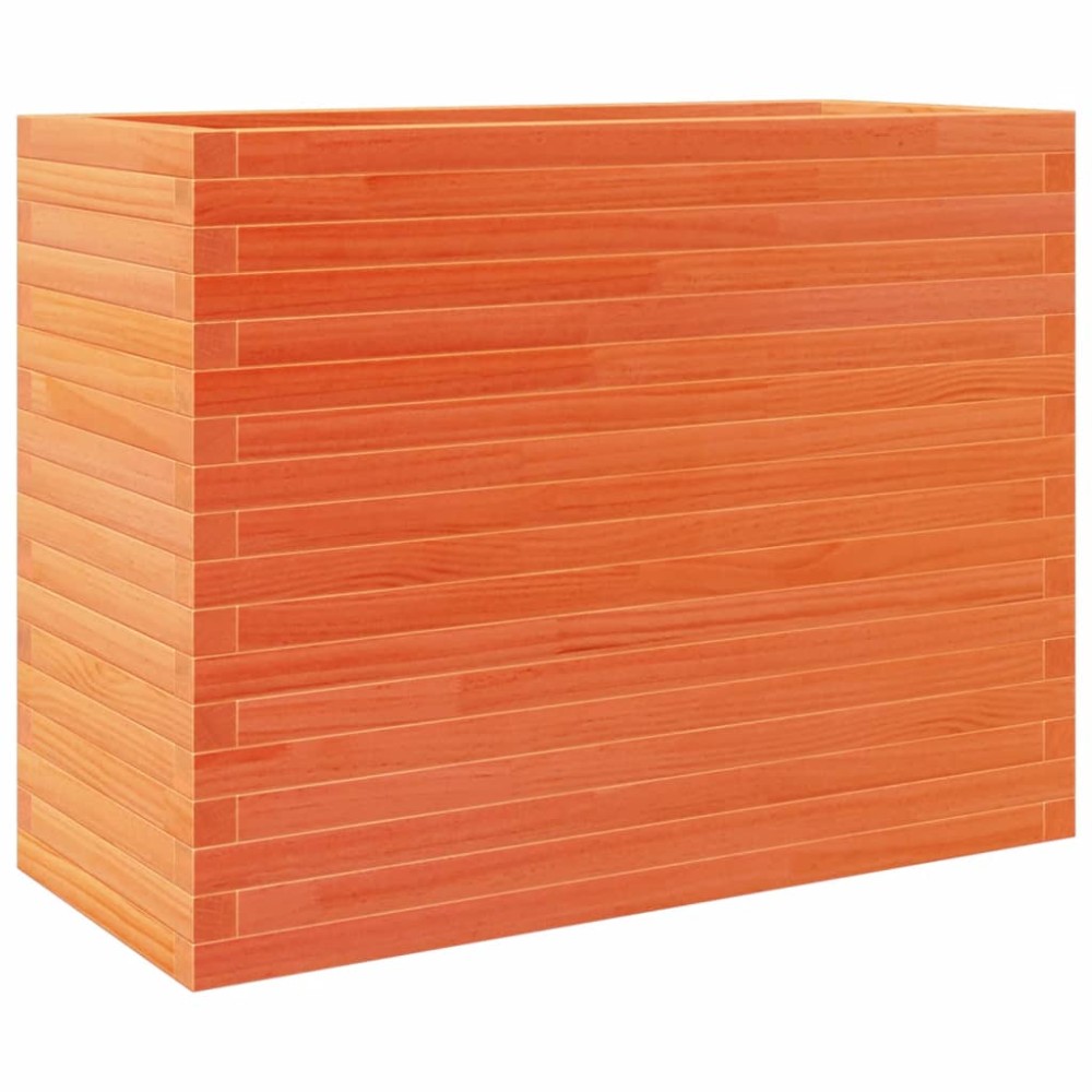 vidaXL Jardinieră grădină, maro ceruit, 90x40x68,5 cm, lemn masiv pin