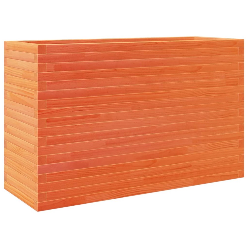vidaXL Jardinieră grădină, maro ceruit, 110x40x68,5 cm, lemn masiv pin
