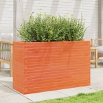 vidaXL Jardinieră grădină, maro ceruit, 110x40x68,5 cm, lemn masiv pin vidaXL Jardinieră grădină, maro ceruit, 110x40x68,5 cm, lemn masiv pin