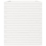 vidaXL Jardinieră de grădină, alb, 90x60x68,5 cm, lemn masiv de pin
