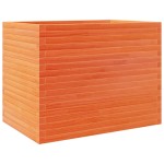 vidaXL Jardinieră grădină, maro ceruit, 90x60x68,5 cm, lemn masiv pin vidaXL Jardinieră grădină, maro ceruit, 90x60x68,5 cm, lemn masiv pin