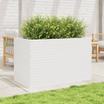 vidaXL Jardinieră de grădină, alb, 110x60x68,5 cm, lemn masiv de pin vidaXL Jardinieră de grădină, alb, 110x60x68,5 cm, lemn masiv de pin