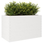 vidaXL Jardinieră de grădină, alb, 110x60x68,5 cm, lemn masiv de pin vidaXL Jardinieră de grădină, alb, 110x60x68,5 cm, lemn masiv de pin