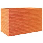 vidaXL Jardinieră grădină, maro ceruit, 110x60x68,5 cm, lemn masiv pin vidaXL Jardinieră grădină, maro ceruit, 110x60x68,5 cm, lemn masiv pin