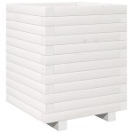 vidaXL Jardinieră de grădină, alb, 40x40x49,5 cm, lemn masiv de pin vidaXL Jardinieră de grădină, alb, 40x40x49,5 cm, lemn masiv de pin