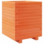 vidaXL Jardinieră grădină, maro ceruit, 40x40x49,5 cm, lemn masiv pin vidaXL Jardinieră grădină, maro ceruit, 40x40x49,5 cm, lemn masiv pin