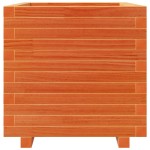 vidaXL Jardinieră grădină, maro ceruit, 50x50x49,5 cm, lemn masiv pin vidaXL Jardinieră grădină, maro ceruit, 50x50x49,5 cm, lemn masiv pin
