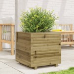 vidaXL Jardinieră de grădină, 50x50x49,5 cm, lemn de pin impregnat vidaXL Jardinieră de grădină, 50x50x49,5 cm, lemn de pin impregnat