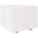 vidaXL Jardinieră de grădină, alb, 60x60x49,5 cm, lemn masiv de pin vidaXL Jardinieră de grădină, alb, 60x60x49,5 cm, lemn masiv de pin