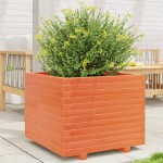 vidaXL Jardinieră grădină, maro ceruit, 60x60x49,5 cm, lemn masiv pin vidaXL Jardinieră grădină, maro ceruit, 60x60x49,5 cm, lemn masiv pin