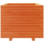 vidaXL Jardinieră grădină, maro ceruit, 60x60x49,5 cm, lemn masiv pin vidaXL Jardinieră grădină, maro ceruit, 60x60x49,5 cm, lemn masiv pin