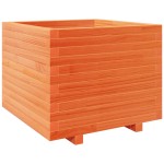 vidaXL Jardinieră grădină, maro ceruit, 60x60x49,5 cm, lemn masiv pin vidaXL Jardinieră grădină, maro ceruit, 60x60x49,5 cm, lemn masiv pin