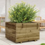 vidaXL Jardinieră de grădină, 70x70x49,5 cm, lemn de pin impregnat vidaXL Jardinieră de grădină, 70x70x49,5 cm, lemn de pin impregnat