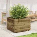 vidaXL Jardinieră de grădină, 70x70x49,5 cm, lemn de pin impregnat vidaXL Jardinieră de grădină, 70x70x49,5 cm, lemn de pin impregnat