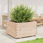 vidaXL Jardinieră de grădină, 80x80x49,5 cm, lemn masiv de pin