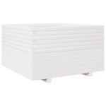 vidaXL Jardinieră de grădină, alb, 80x80x49,5 cm, lemn masiv de pin vidaXL Jardinieră de grădină, alb, 80x80x49,5 cm, lemn masiv de pin