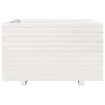 vidaXL Jardinieră de grădină, alb, 80x80x49,5 cm, lemn masiv de pin vidaXL Jardinieră de grădină, alb, 80x80x49,5 cm, lemn masiv de pin