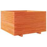 vidaXL Jardinieră grădină, maro ceruit, 80x80x49,5 cm, lemn masiv pin vidaXL Jardinieră grădină, maro ceruit, 80x80x49,5 cm, lemn masiv pin