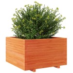 vidaXL Jardinieră grădină, maro ceruit, 80x80x49,5 cm, lemn masiv pin vidaXL Jardinieră grădină, maro ceruit, 80x80x49,5 cm, lemn masiv pin