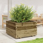 vidaXL Jardinieră de grădină, 80x80x49,5 cm, lemn de pin impregnat vidaXL Jardinieră de grădină, 80x80x49,5 cm, lemn de pin impregnat