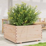 vidaXL Jardinieră de grădină, 90x90x49,5 cm, lemn masiv de pin vidaXL Jardinieră de grădină, 90x90x49,5 cm, lemn masiv de pin