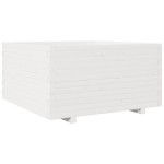 vidaXL Jardinieră de grădină, alb, 90x90x49,5 cm, lemn masiv de pin