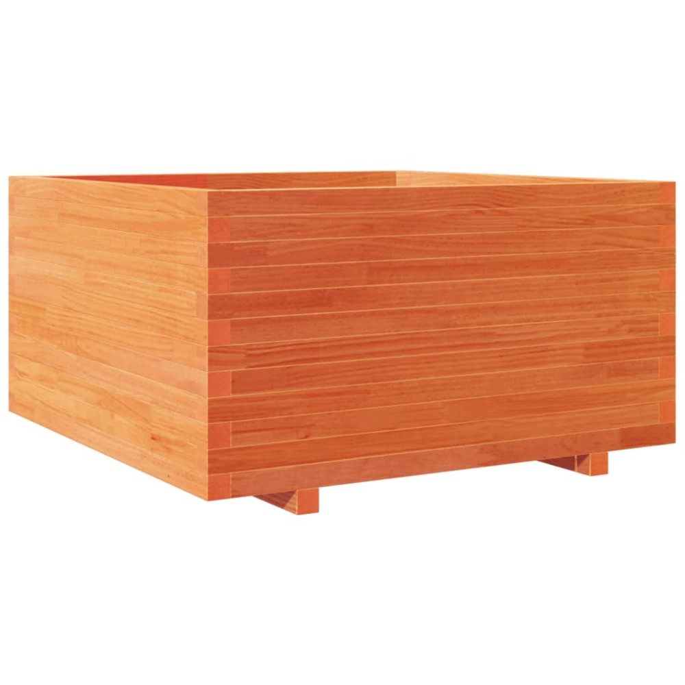 vidaXL Jardinieră grădină, maro ceruit, 90x90x49,5 cm, lemn masiv pin