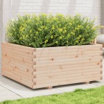 vidaXL Jardinieră de grădină, 100x100x49,5 cm, lemn masiv de pin vidaXL Jardinieră de grădină, 100x100x49,5 cm, lemn masiv de pin