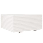 vidaXL Jardinieră de grădină, alb, 100x100x49,5 cm, lemn masiv de pin vidaXL Jardinieră de grădină, alb, 100x100x49,5 cm, lemn masiv de pin